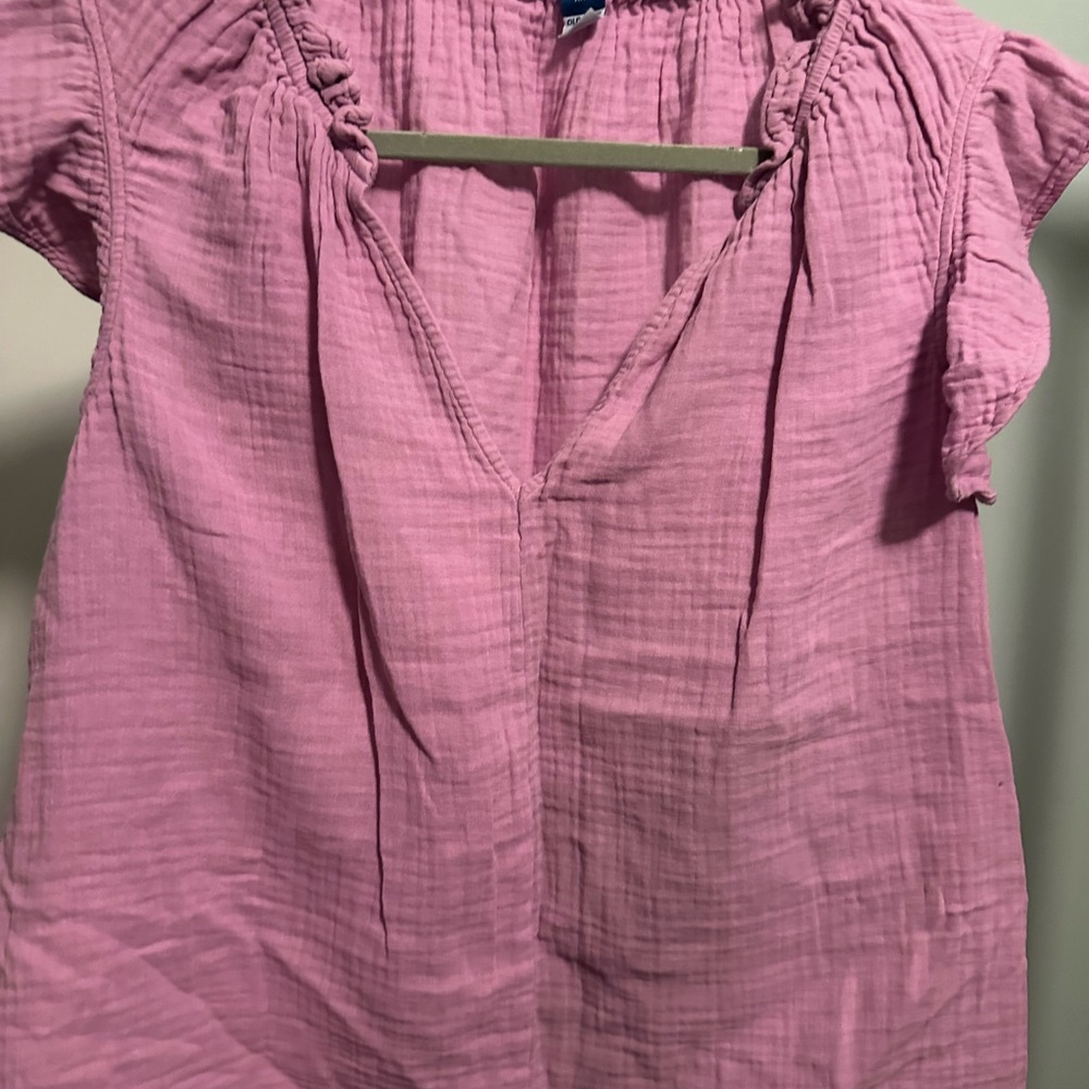 Old Navy Pink Gauze Blouse